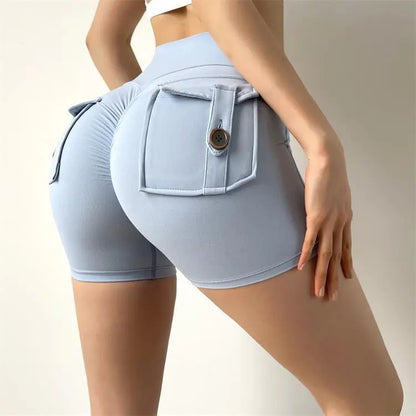 Shorts de Cintura con Bolsillos para Gimnasio