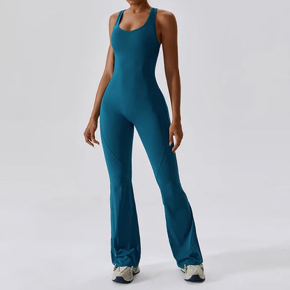 Yoga Jumpsuit Flared Trousers