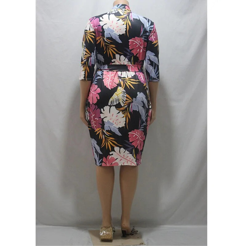 Autumn Women Printed Bodycon Dress