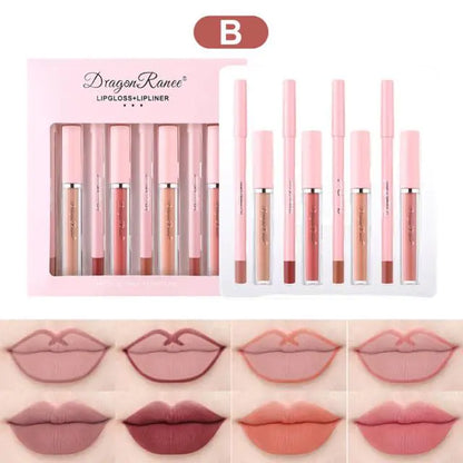 Conjunto de 4 Brillos de Labios y Delineadores