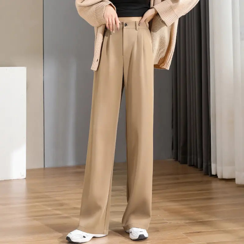 Elegantes Pantalones Rectos de Oficina para Mujer