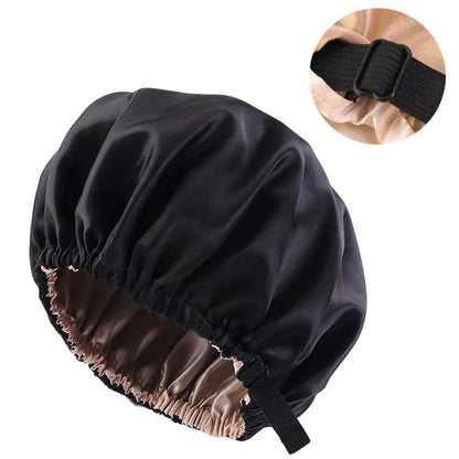 Gorro Saten Pelo Rizado Ajustable - Gorro Pelo Rizado Dormir