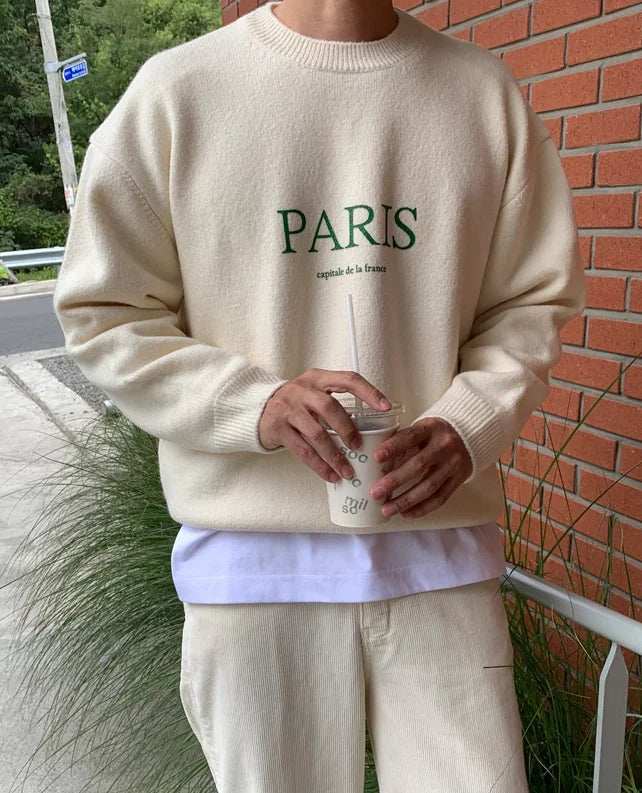 Suéter para hombre con letras 'PARIS'