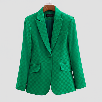 Blazer de Cuadros Eva Elegante