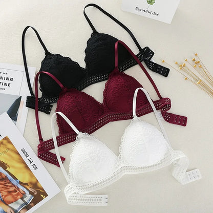 Sexy Deep V Lace Bra Wireless