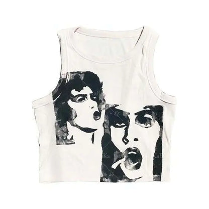 Printed Sleeveless T-shirt