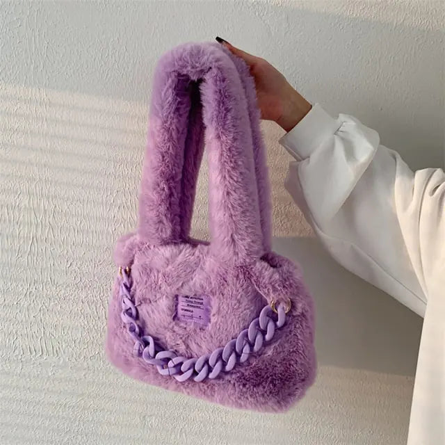 Quilted Fur Bag