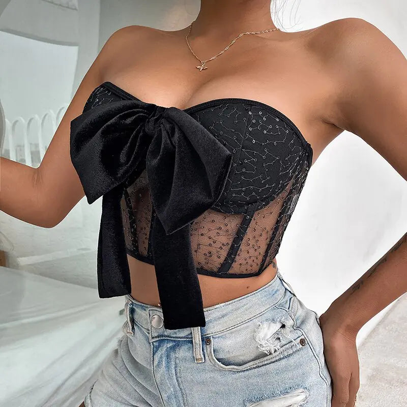 Corset Top Transparente Waist Trainer