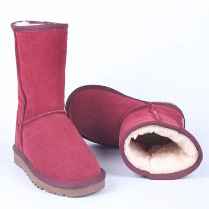 Genuine Cowhide Winter Boots