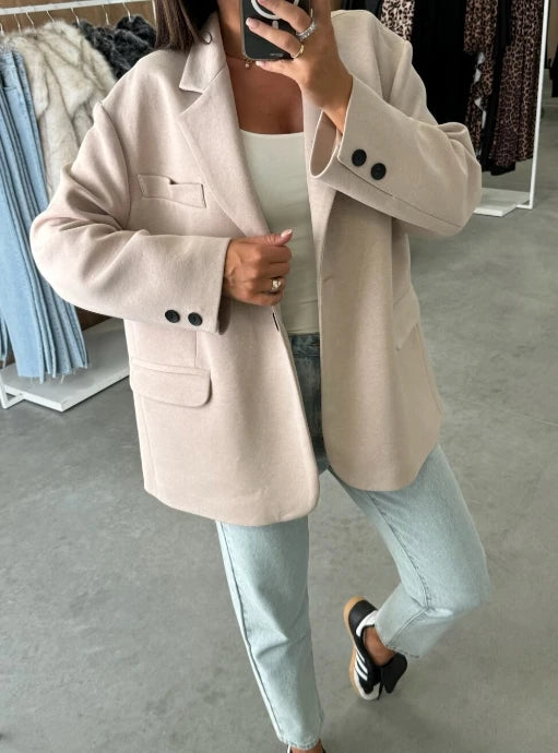 Women's Casual Button Coat 