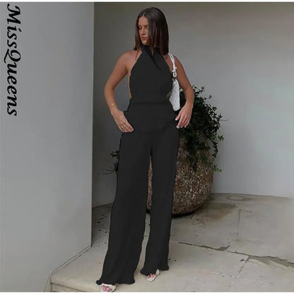 Trouser Suit Spring Elegant Wide Leg Pants