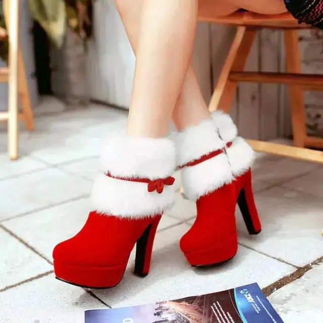 Christmas High Heels Boots