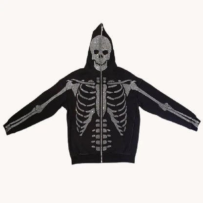 Rhinestone Skeleton Hoodie