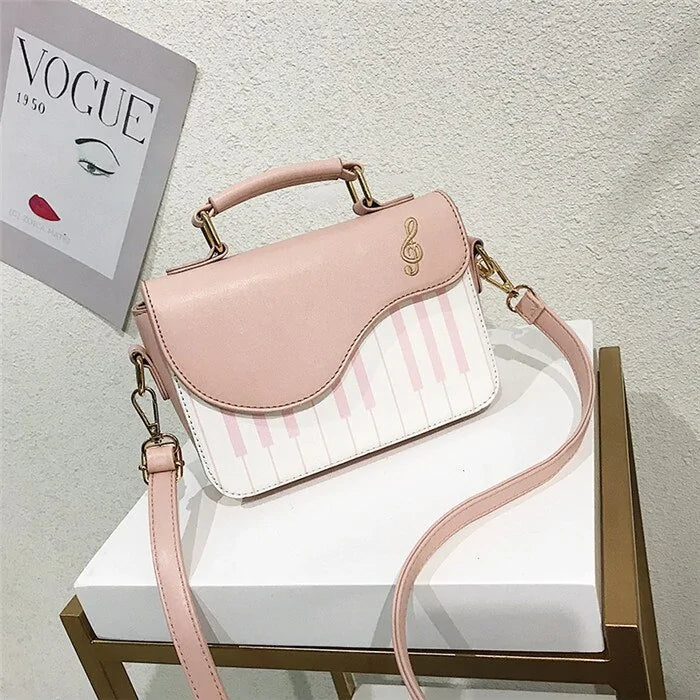 Bag Piano Pattern Leather Shoulder Bag