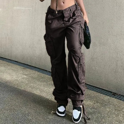 Bell-bottom cargo pants