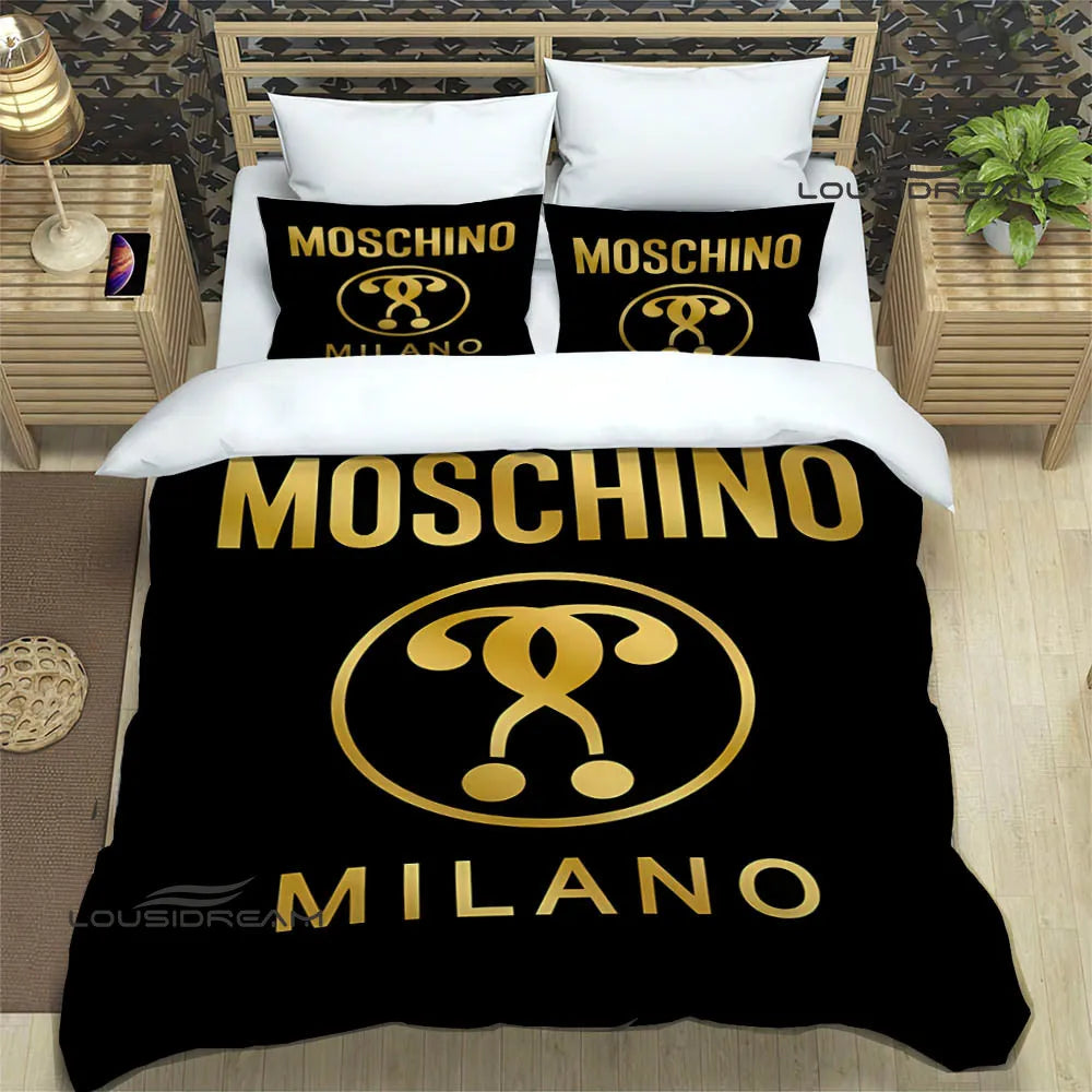 Juego de cama con estampado del logotipo