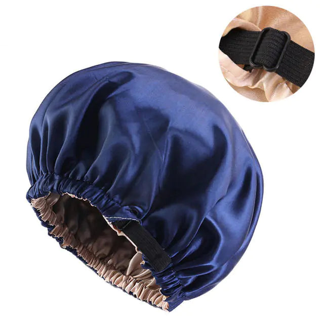 Gorro Saten Pelo Rizado Ajustable - Gorro Pelo Rizado Dormir