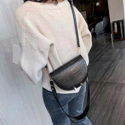 Women's Semicircular Shoulder Bag