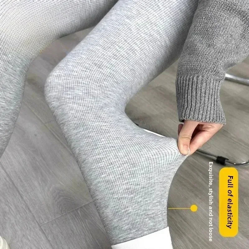 Leggings térmicos ajustados de cintura alta para mujer