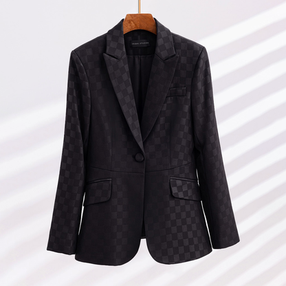 Blazer de Cuadros Eva Elegante