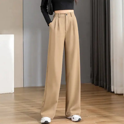 Elegantes Pantalones Rectos de Oficina para Mujer