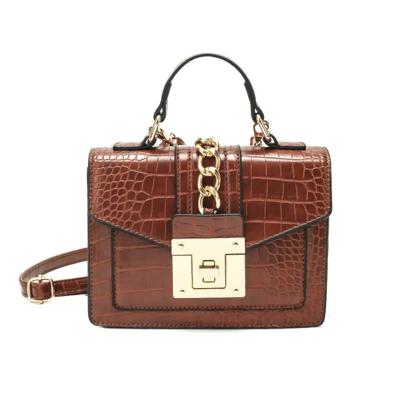 Women's Chain Detail Top Handle Bag