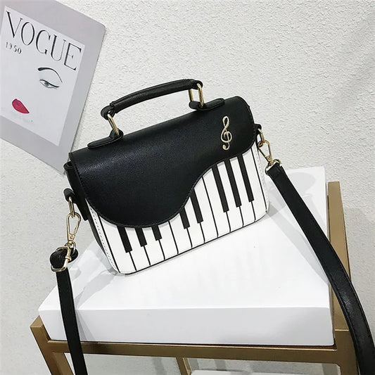 Bag Piano Pattern Leather Shoulder Bag