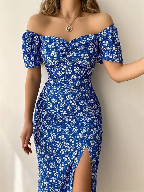 Vestido con Estampado de Flores