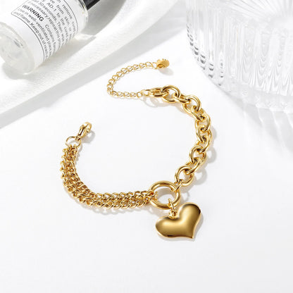 Pulsera de Acero con Corazón