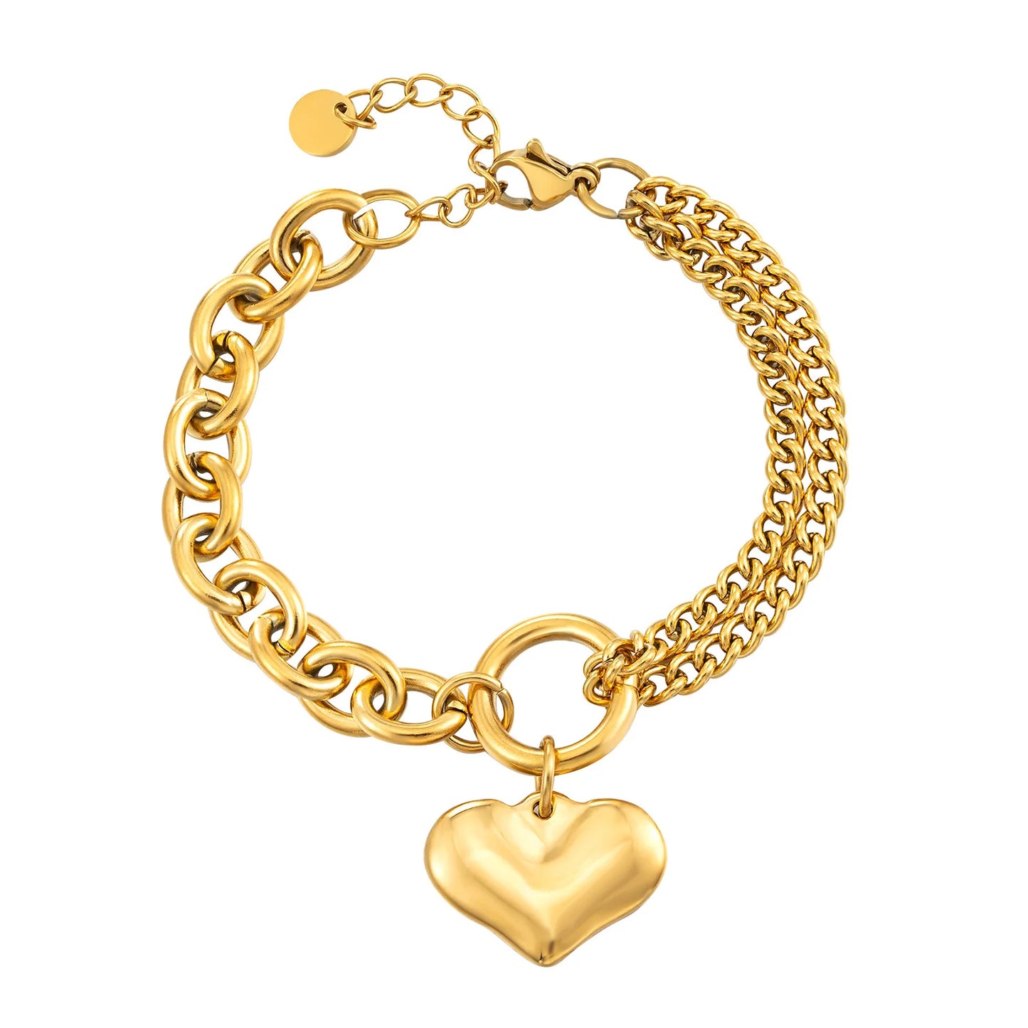 Pulsera de Acero con Corazón