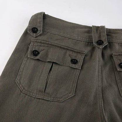 Bell-bottom cargo pants