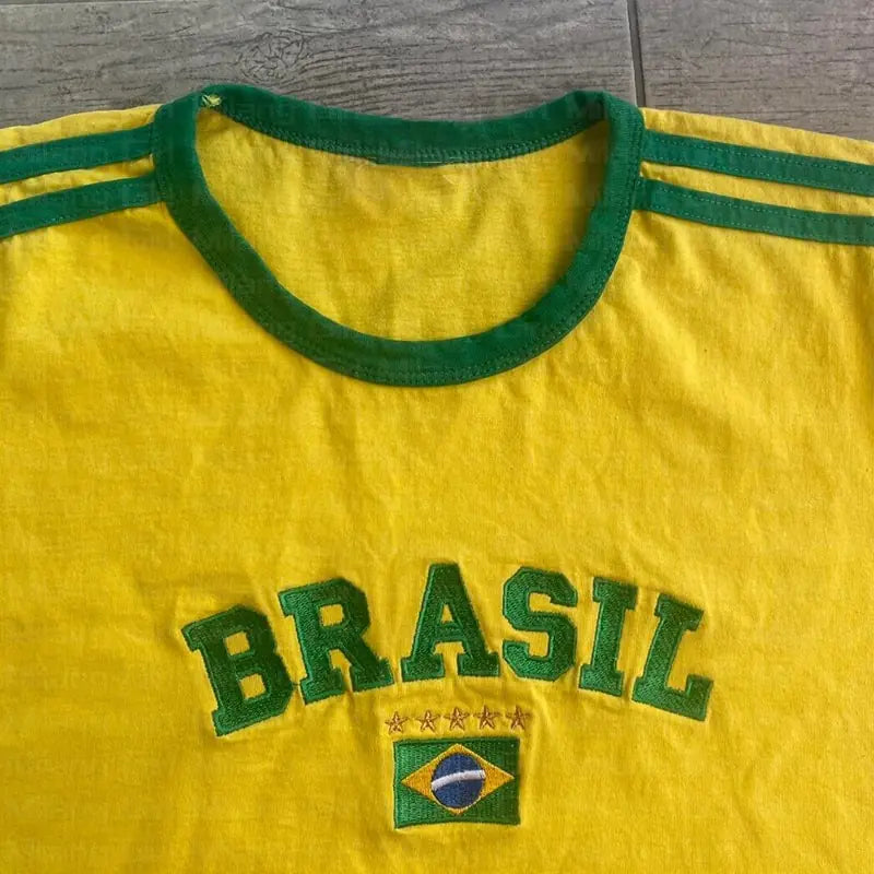 Camiseta Brasil de manga corta para mujer