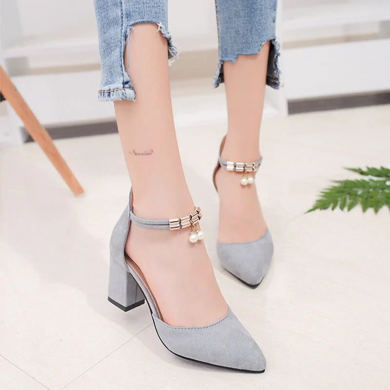 Women's Thick Rough High Heel