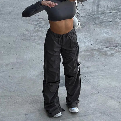 Bell-bottom cargo pants