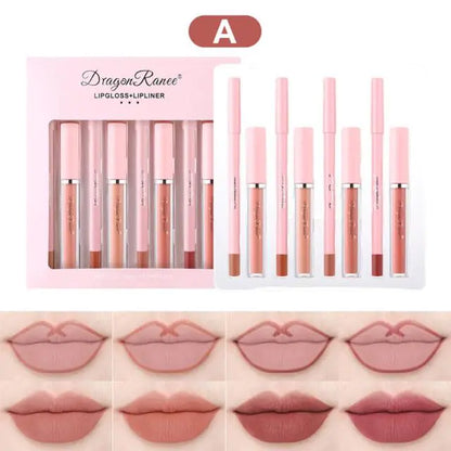 Conjunto de 4 Brillos de Labios y Delineadores