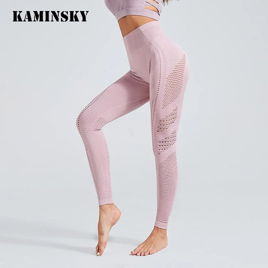 Leggings de gimnasio sin costuras y de cintura alta de Kaminsky