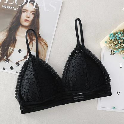 Sexy Deep V Lace Bra Wireless