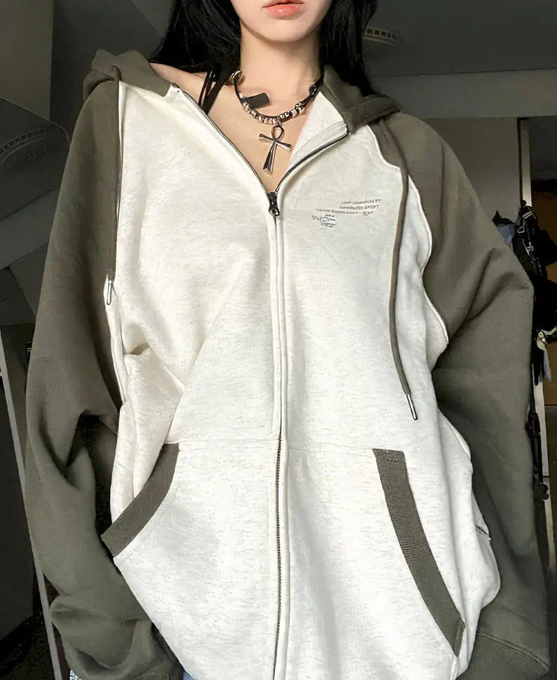 Vintage Y2K Zip Up Hoodie