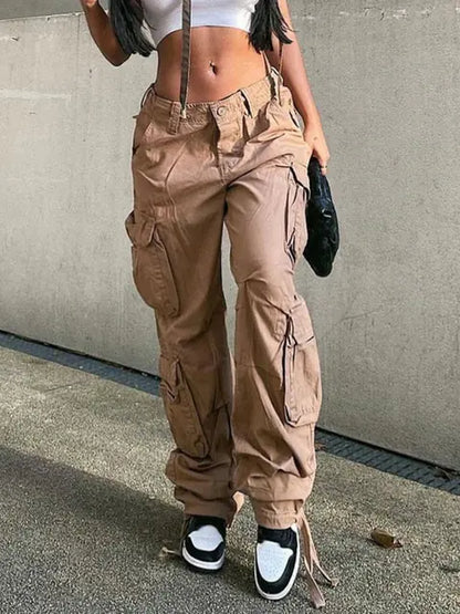 Bell-bottom cargo pants