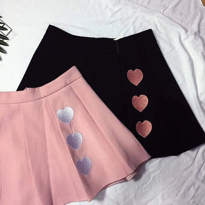 Korean Skirt with Hearts