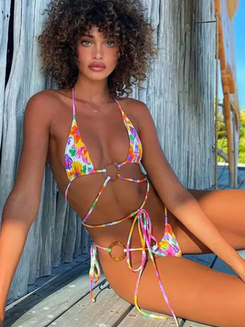 Bikini With Crossed Strings