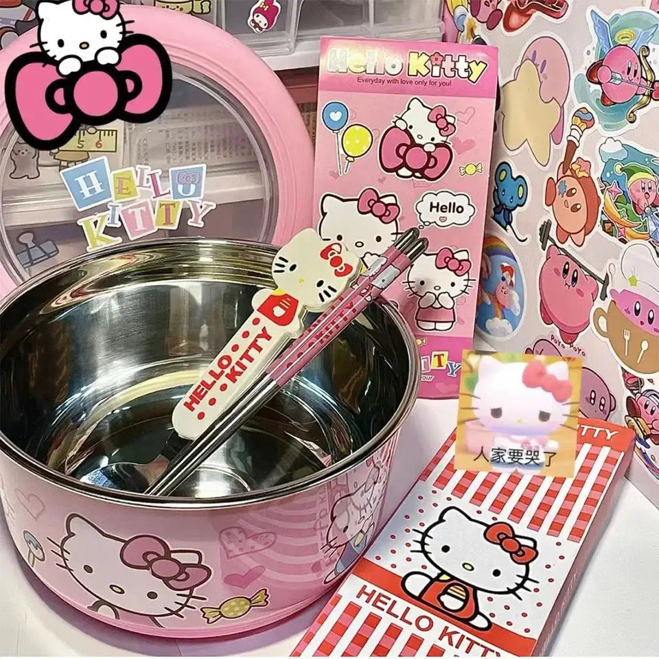 Kawaii Stainless Steel Noodle Bowl