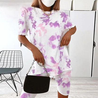 Darlingaga casual tie dye two piece set