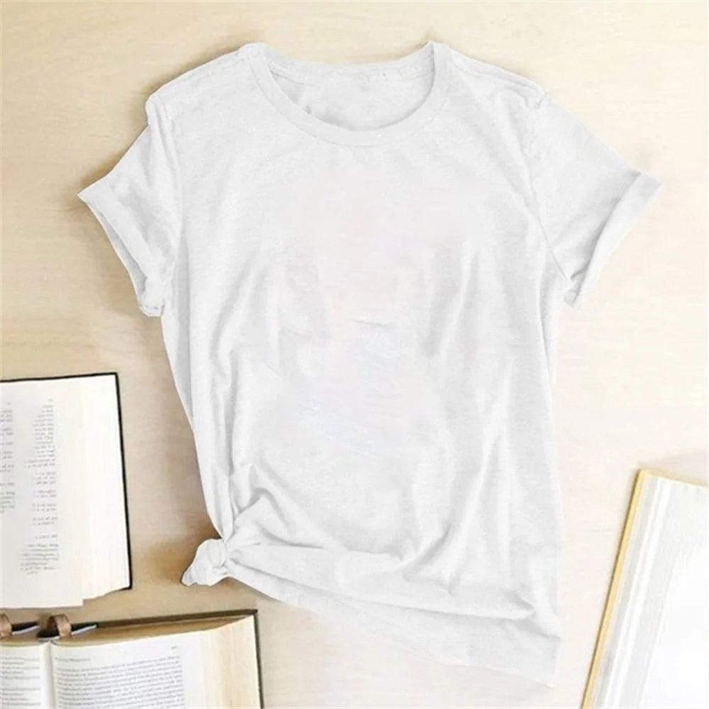 Camiseta Casual Con Dibujo para Mujer