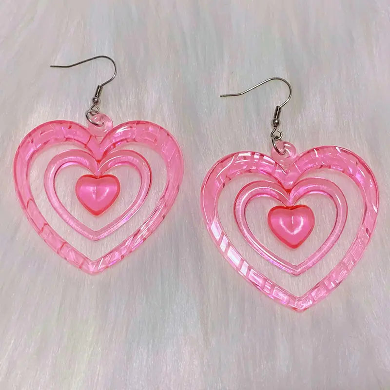 Pendientes con Forma de Corazón