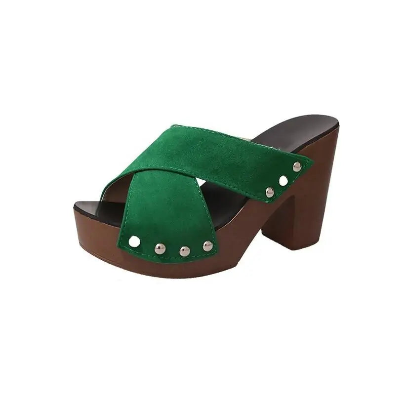 Sandalias de Tacón Alto Peep Toe