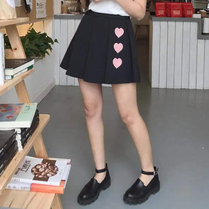 Korean Skirt with Hearts