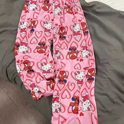 Pantalón de pijama Hello Kitty-Spiderman