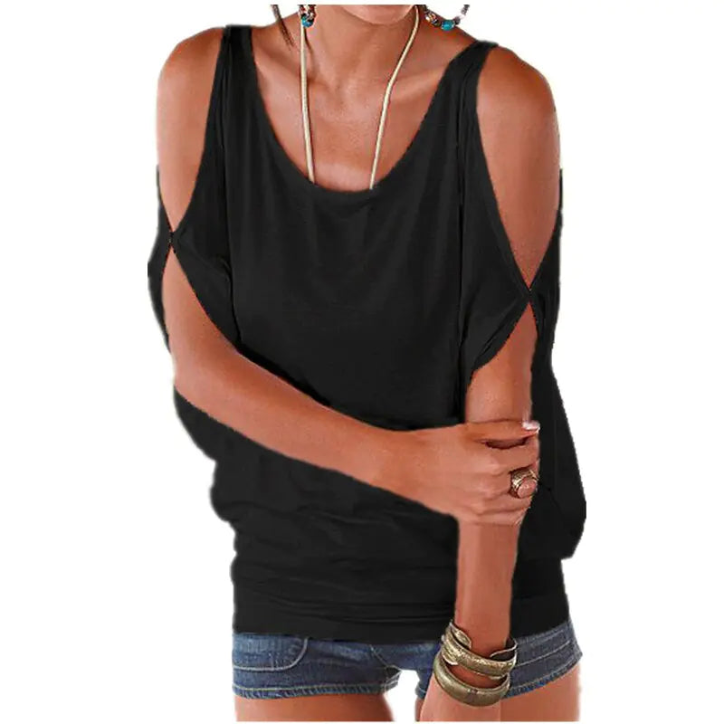 Sexy casual off shoulder t-shirt