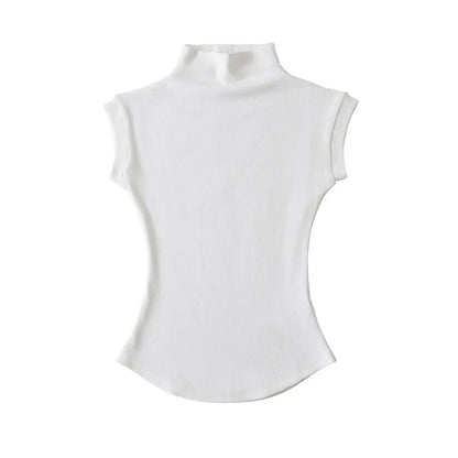 Basic T-shirt with midi neck